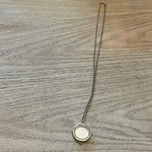 Minimalist Round Pendant Necklace – 32” – Simple Elegant Style